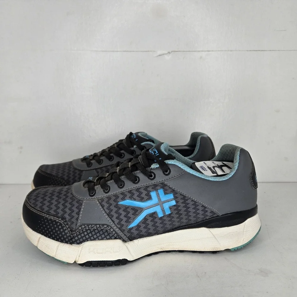 Kuru Quantum Athletic Shoes Women's 8 Medium Grey Blue Walking Pain Relief Arch - Picture 3 of 8